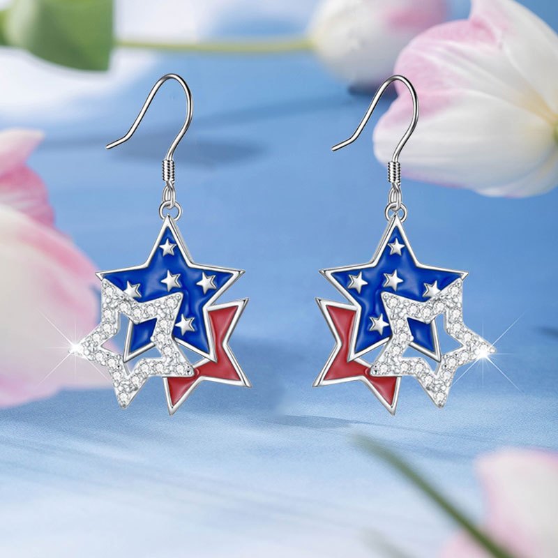 Creative Independence Commemorative Earrings — Party Gift